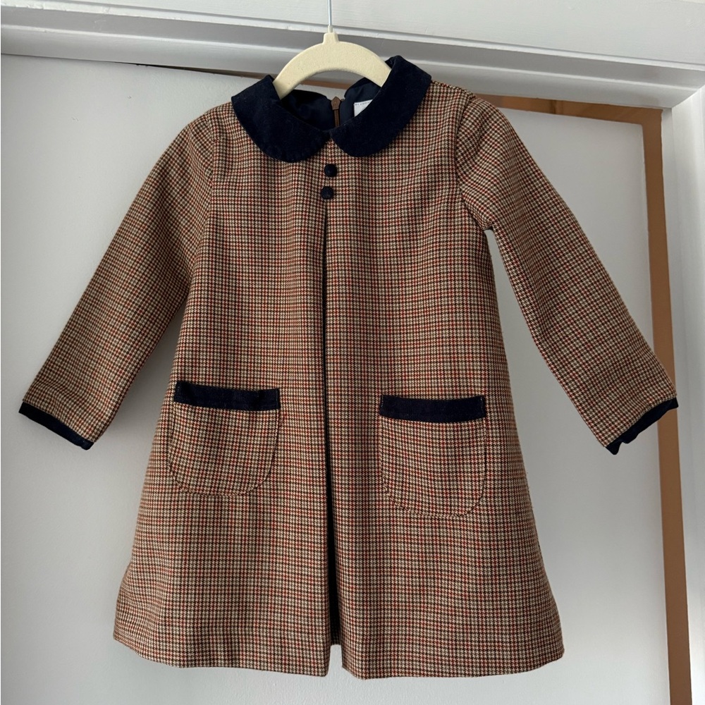 Pepa London Chester Puppytooth Dress in Caramel